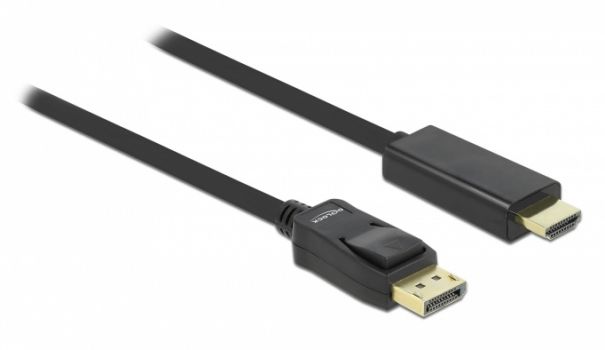 DELOCK καλώδιο DisplayPort σε HDMI 82435, passive, 1080p, 3m, μαύρο - Cables - Adapters