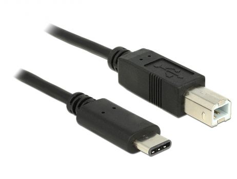 DELOCK καλώδιο USB-C σε USB Type B 83328, 0.5m, μαύρο - Cables - Adapters