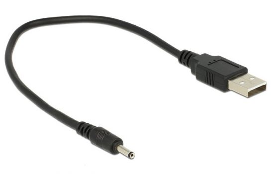 DELOCK καλώδιο USB σε DC 3.0 x 1.1mm 83793, 27cm, μαύρο - Cables - Adapters