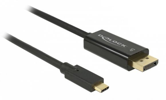 DELOCK καλώδιο USB-C σε DisplayPort 85256, DP Alt Mode, 4K, 2m, μαύρο - Cables - Adapters