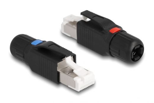DELOCK βύσμα RJ45 CAT 6A STP 86965, tool-free, μαύρο - Cables - Adapters