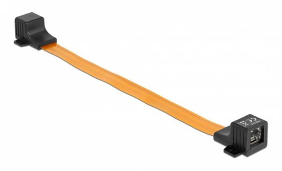 DELOCK FPC καλώδιο RJ45 θηλυκό 87031, 30cm, μαύρο - Cables - Adapters