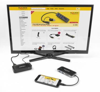 DELOCK wireless docking station 87775, HDMI/VGA, 2x USB/SD & micro SD - Περιφερειακά PC