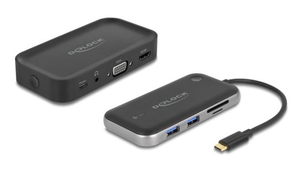 DELOCK wireless docking station 87775, HDMI/VGA, 2x USB/SD & micro SD - Περιφερειακά PC