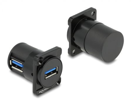 DELOCK module USB σε USB 87814 για D-Type υποδοχές XLR, γωνιακό, μαύρο - Cables - Adapters