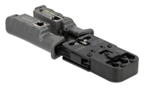 DELOCK εργαλείο πτύχωσης με απογυμνωτή & tester 90511, 8P/6P/6P DEC/4P - Electrician Tools