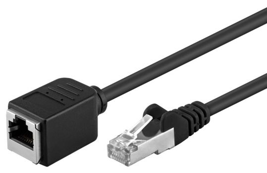 GOOBAY καλώδιο προέκτασης F/UTP CAT5e 91884, copper, AWG 26, 5m, μαύρο - Cables - Adapters