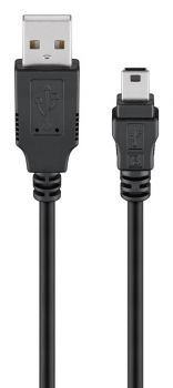 GOOBAY καλώδιο USB 2.0 σε USB Mini 93623, copper, 1.5m, μαύρο - Cables - Adapters