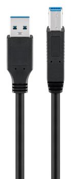 GOOBAY καλώδιο USB 3.0 SuperSpeed σε USB Type B 93654, 3m, μαύρο - Cables - Adapters