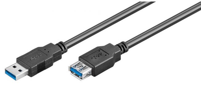 GOOBAY καλώδιο USB 3.0 σε USB (F) 93998, copper, 1.8m, μαύρο - Cables - Adapters