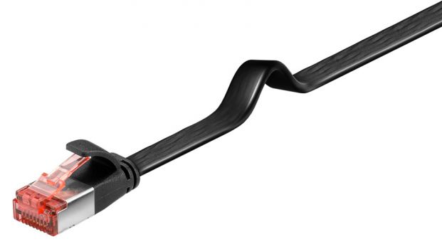 GOOBAY καλώδιο U/FTP CAT6 94237, flat, AWG 32/7, copper, 10m, μαύρο - Cables - Adapters