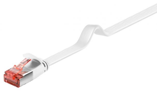 GOOBAY καλώδιο U/FTP CAT6, 94922, flat, AWG 32/7, copper, 15m, λευκό - Cables - Adapters