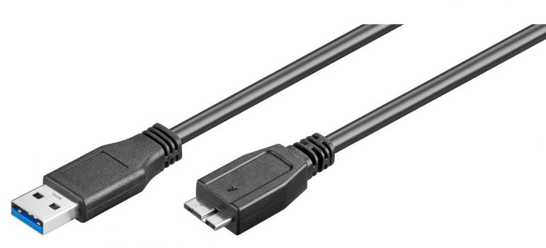 GOOBAY καλώδιο USB 3.0 σε USB 3.0 micro Τype B 95026, 1.8m, μαύρο - Cables - Adapters