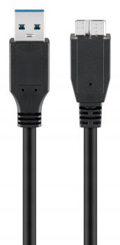 GOOBAY καλώδιο USB 3.0 σε USB 3.0 micro Τype B 95026, 1.8m, μαύρο - Cables - Adapters