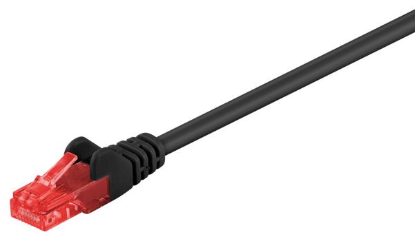 GOOBAY καλώδιο U/UTP CAT6 95255, CCA AWG 24/7, 0.25m, μαύρο - Cables - Adapters