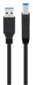 GOOBAY καλώδιο USB 3.0 SuperSpeed σε USB Type B 96119, 5m, μαύρο - Cables - Adapters
