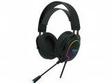 AULA gaming headset Wind F606, RGB, USB/3.5mm, 50mm, μαύρο - Περιφερειακά PC