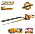 Μπορντουροψάλιδο Μπαταρίας 2x20V Li-Ion - Brush Cutters - Hedge Trimmers 