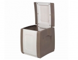 Homeplast Outdoor Storage Trunk Strong Box Compact Plastic 100lt Beige / White M50xW54xH57cm. - Storage - Sort