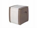 Homeplast Outdoor Storage Trunk Strong Box Compact Plastic 100lt Beige / White M50xW54xH57cm. - Storage - Sort