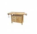 ΠΑΓΚΟΣ ΞΥΛΙΝΟΣ ΜΕ 2 ΜΕΓΓΕΝΕΣ 3 ΣΥΡΤΑΡΙΑ ΚΑΙ ΝΤΟΥΛΑΠΙ L1380 x W620 x H860 mm - Easels - Work Benches - Transport Trolleys