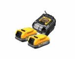 Dewalt Σετ 2 Μπαταρίες Li-Ion 18V (2X2.0Ah) με Φορτιστή Powerstak - batteries