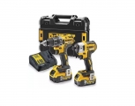 DEWALT Σετ Δραπανοκατσάβιδο + Παλμικό Κατσαβίδι 18V  2x5Ah Li-Ion - Set Εργαλείων Μπαταρίας