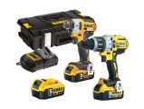 Dewalt DCK276P3T Σετ Κρουστικό Δραπανοκατσάβιδο + Παλμικό Κατσαβίδι 18V με 3 Μπαταρίες 5Ah και Θήκη - Set Εργαλείων Μπαταρίας