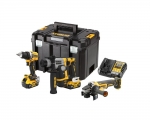 DeWalt - Σετ Δραπανοκατσάβιδο &amp; Πιστολέτο &amp; Γωνιακός Τροχός 18V 2x5Ah - Set Cordless Tools