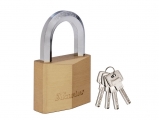 Masterlock - Nickel plated bronze padlock, heavy type with hexagonal neck 60mm - Safe deposit boxes -Security Locks - Padlocks