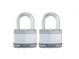 Masterlock - Set of 2 EXCELL padlocks with maximum safety 50mm - Safe deposit boxes -Security Locks - Padlocks