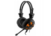 A4TECH Headset HS-28, 3.5mm, 40mm ακουστικά, stereo, μαύρα - Περιφερειακά PC