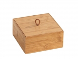 WENKO - Bamboo Bath Box with Terra lid 15X15X7 - Home Bathroome / Items