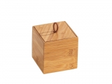 WENKO - Bamboo Bath Box With Terra Lid 9X9X9 - Home Bathroome / Items