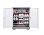 HOMEPLAST - Leda Plastic Shoe Rack with 4 Shelves Beige/White 73x44x96cm. - Storage - Sort