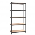 HOME USE μεταλλική ραφιέρα HUH-0199 με 5 ράφια, 90x40x180cm, μαύρη - Ραφιέρες