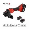 ΤΡΟΧΟΣ ΓΩΝΙΑΚΟΣ BL18V 125MM 2X4Ah YT-828252 - Angle Grinders