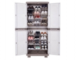 HOMEPLAST - Myrto Plastic Shoe Rack with 8 Shelves Grey/Anthracite 73x44x179cm. - Storage - Sort