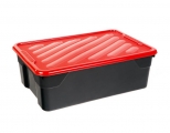 Homeplast Nak Plastic Storage Box with Lid Black 60x40x19cm - Storage - Sort