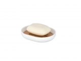 WENKO - Soap Case Posa Plastic White / bamboo - Home Bathroome / Items