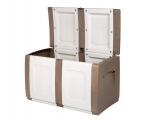 Homeplast Outdoor Storage Trunk Regular Plastic 200lt Beige / White M94xW54xH57cm. - Storage - Sort