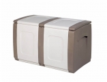 Homeplast Outdoor Storage Trunk Regular Plastic 200lt Beige / White M94xW54xH57cm. - Storage - Sort
