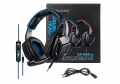 SADES gaming headset SA-920 Plus, 3.5mm, 40mm, μπλε - Περιφερειακά PC