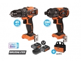 Krausmann - Drill & Impact Screwdriver Set 20V with 2 2Ah Batteries and Case - Set Cordless Tools