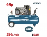 BORMANN BAT5018 Αεροσυμπιεστής Ιμάντα 4hp/200Lt 254Lt/min - Αir compressors