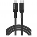 POWERTECH καλώδιο USB-C PTR-0136, PD 100W, 20Gbps, copper, 1m, μαύρο - Cables - Adapters