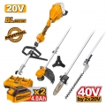 Πολυμηχάνημα 3 σε 1 Μπαταρίας 2x20V Li-Ion - Brush Cutters - Hedge Trimmers 