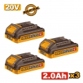 Μπαταρίες 20V 2.0Ah Σετ 3 τεμ. - Μπαταρίες