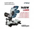 BORMANN Pro BDX2135 Φαλτσοπρίονο Φ210x30mm 24T,1400W,4900rpm,LASER - Saws - Cutters - Slide Mitre Saws - Shears