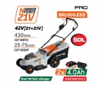 NAKAYAMA Pro EC1726X44 Μηχανή Γκαζόν Μπαταρίας Brushless 42V,Li-Ion,2x4Ah,4A,Κοπή 43cm - Lawnmowers - Shredders - Aerators 